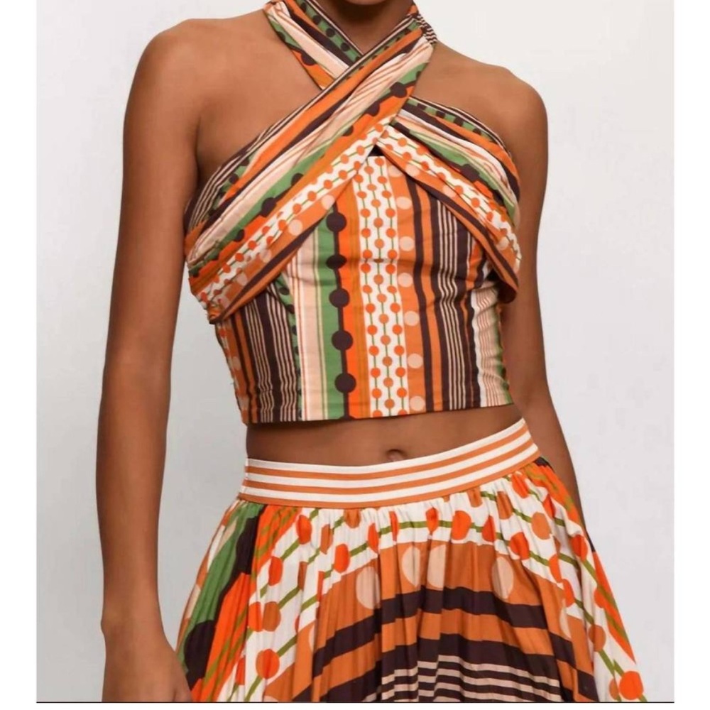 NWT Hurch Suri Halter Top Smocked Back Size Small